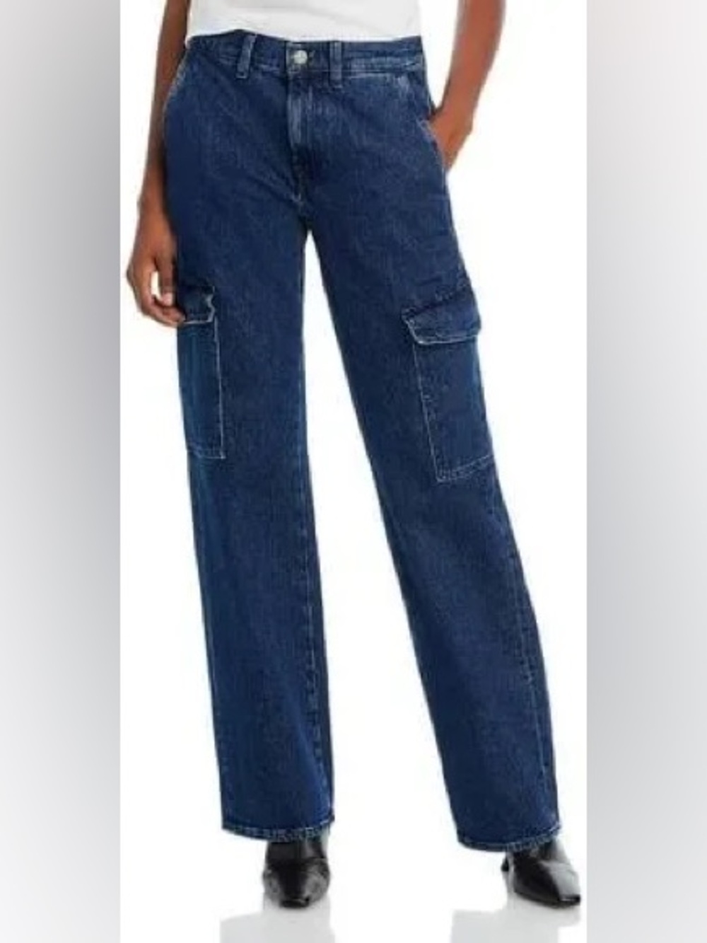 7 for all Mankind Tess Cargo Jeans Blue bell